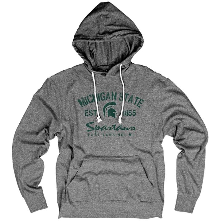 Men's Michigan State Spartans Hooded Tee, Size: Small, Gray