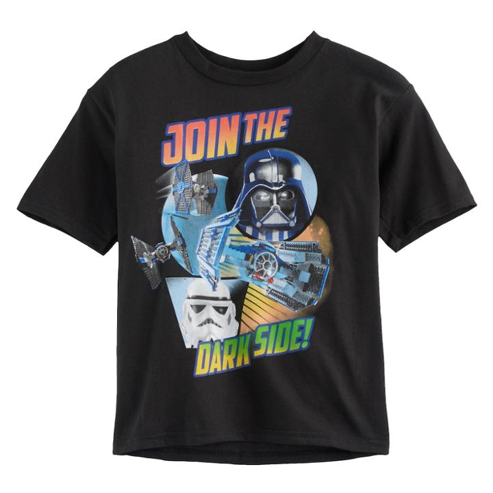 Boys 4-7 Lego Star Wars Join The Dark Side Graphic Tee, Size: 5-6, Black