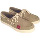 Men's Rutgers Scarlet Knights Captain Boat Shoes, Size: 11, Beig/green (beig/khaki)