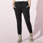 Women's Juicy French Terry Lace-up Jogger Pants, Size: Xl, Black