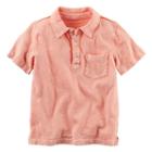 Boys 4-8 Carter's Solid Polo Shirt, Boy's, Size: 6, Orange