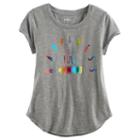 Girls 7-16 & Plus Size So&reg; Rolled Cuff Graphic Tee, Girl's, Size: 16 1/2, Blue