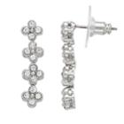 Lc Lauren Conrad Simulated Crystal Nickel Free Linear Drop Earrings, Women's, Silver