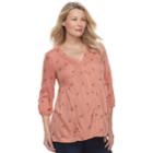 Maternity A:glow Pintuck Blouse, Women's, Size: S-mat, Med Pink