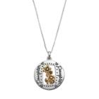 Timeless Sterling Silver Two Tone Daughter Flower Pendant, Women's