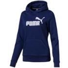 Women's Puma Elevated Logo Graphic Hoodie, Size: Small, Blue