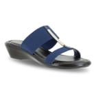 Tuscany By Easy Street Adda Women's Wedge Sandals, Size: 5.5 Med, Blue (navy)