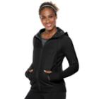 Petite Tek Gear&reg; Hooded Fleece Jacket, Women's, Size: Xl Petite, Black