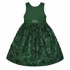 Girls 7-16 & Plus Size American Princess Sequin Soutache Skirt Dress, Size: 12, Dark Green