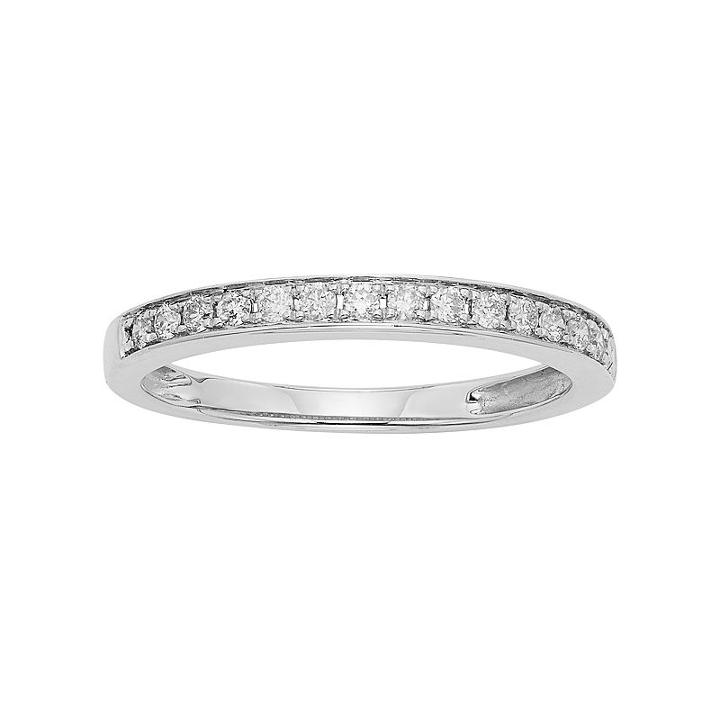 1/4 Carat T.w. Igl Certified Diamond 14k Gold Wedding Ring, Women's, Size: 5.50, White
