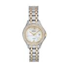 Seiko Women's Core Crystal Two Tone Stainless Steel Solar Watch - Sut312, Size: Small, Multicolor