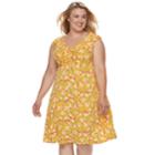 Plus Size Suite 7 Floral Dress, Women's, Size: 2xl, Gold