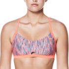 Women's Nike Performance Keyhole Sport Bikini Top, Size: Large, Med Blue