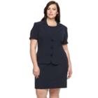 Plus Size Briggs Bi-stretch Jacket, Women's, Size: 24 W, Blue (navy)