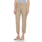 Women's Croft & Barrow&reg; Twill Convertible Pants, Size: 14, Med Beige