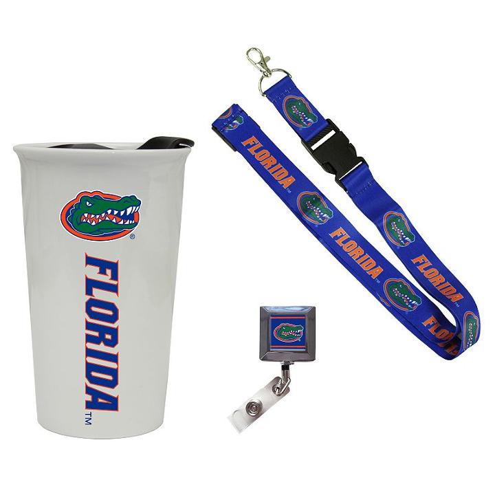 Florida Gators Badge Holder, Lanyard & Tumbler Job Pack, Adult Unisex, Multicolor
