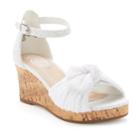 So&reg; Girls' Eyelet Wedge Sandals, Size: 13, White