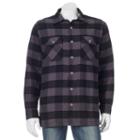 Big & Tall Croft & Barrow&reg; Flannel Shirt Jacket, Men's, Size: Xl Tall, Grey (charcoal)