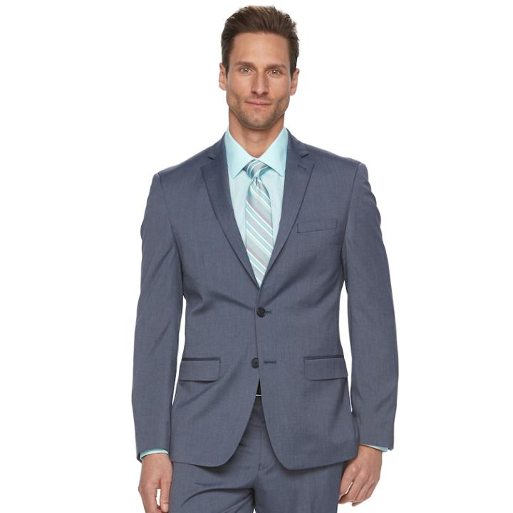 Men's Van Heusen Flex Slim-fit Stretch Suit Jacket, Size: 46 Long, Blue (navy)