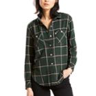 Women's Levi's Workwear Plaid Button-down Shirt, Size: Xs, Green