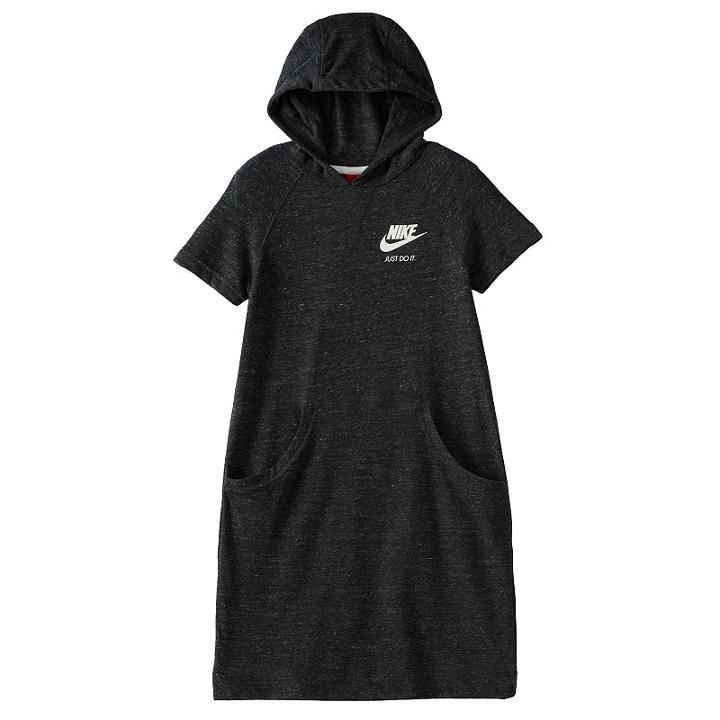 Girls 7-16 Nike Hooded Dress, Size: Large, Grey (charcoal)