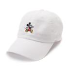 Disney's Mickey Mouse Women's Embroidered Denim Baseball Cap, White