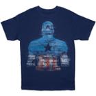 Big & Tall Marvel Captain America Blur Tee, Men's, Size: Xl Tall, Blue (navy)