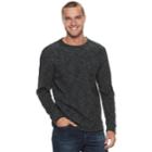 Men's Marc Anthony Slim-fit Textured Slubbed Crewneck Sweater, Size: Large, Black