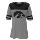 Juniors' Iowa Hawkeyes Football Tee, Women's, Size: Small, Black