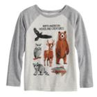 Boys 4-8 Jumping Beans&reg; North American Woodland Creatures Raglan Graphic Tee, Size: 7, Brown/gr (oat/ Gr)