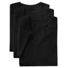 Men's Hanes Classics 3-pk. Comfortsoft V-neck Tees, Size: Medium, Black