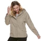 Juniors' Unionbay Lexie Twill Hooded Jacket, Teens, Size: Medium, Dark Beige
