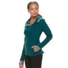 Petite Tek Gear Microfleece Full-zip Hoodie Jacket, Women's, Size: M Petite, Dark Blue