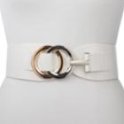 Women's Apt. 9&reg; Double Ring Stretch Waist Belt, Size: L-xl, White