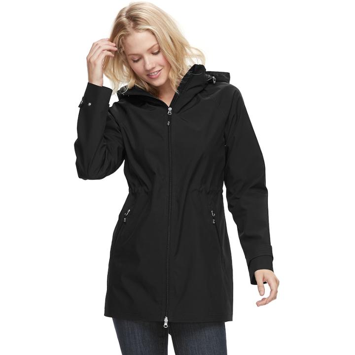 Women's Be Boundless Hooded Anorak Rain Jacket, Size: Large, Black