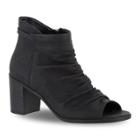 Easy Street Sansa Women's Peep Toe Ankle Boots, Size: 8 Wide, Black