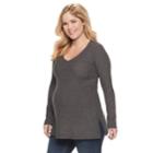 Maternity A:glow Vented V-neck Top, Women's, Size: L-mat, Black