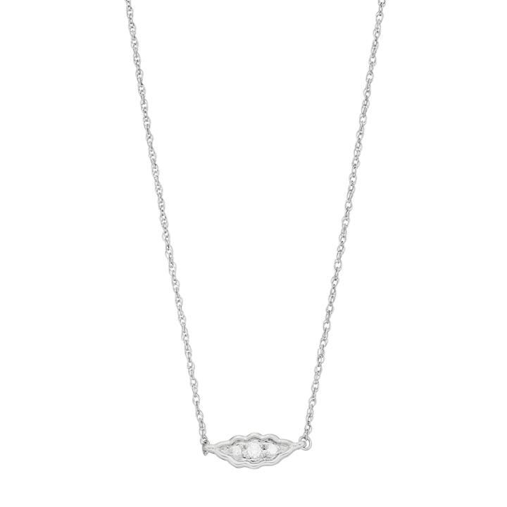 Lc Lauren Conrad 10k White Gold Diamond Accent Leaf Necklace, Women's