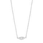 Lc Lauren Conrad 10k White Gold Diamond Accent Leaf Necklace, Women's