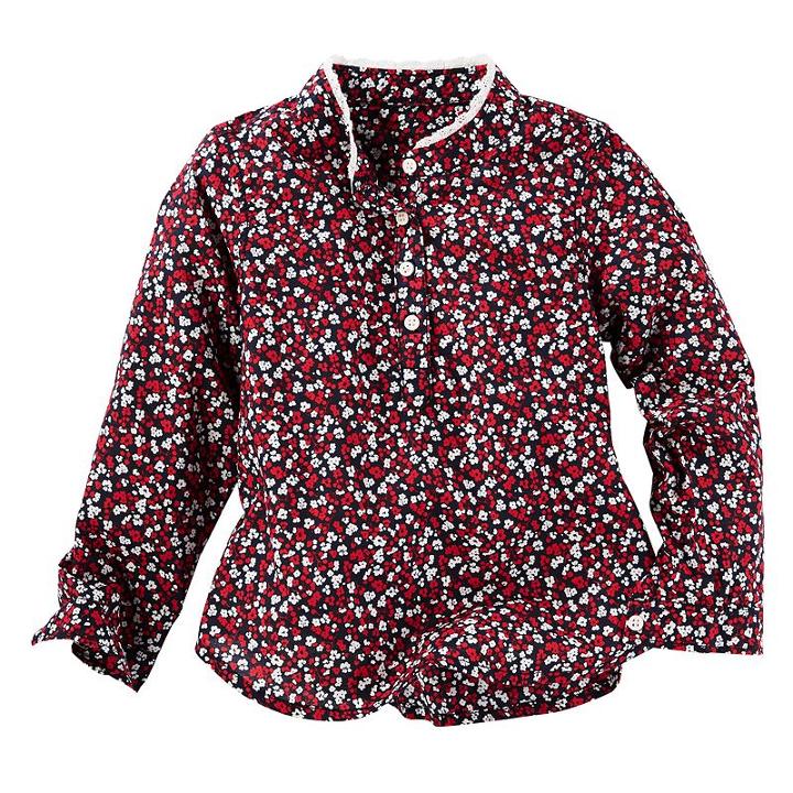 Girls 4-8 Oshkosh B'gosh&reg; Popover Poplin Top, Girl's, Size: 6x, Ovrfl Oth