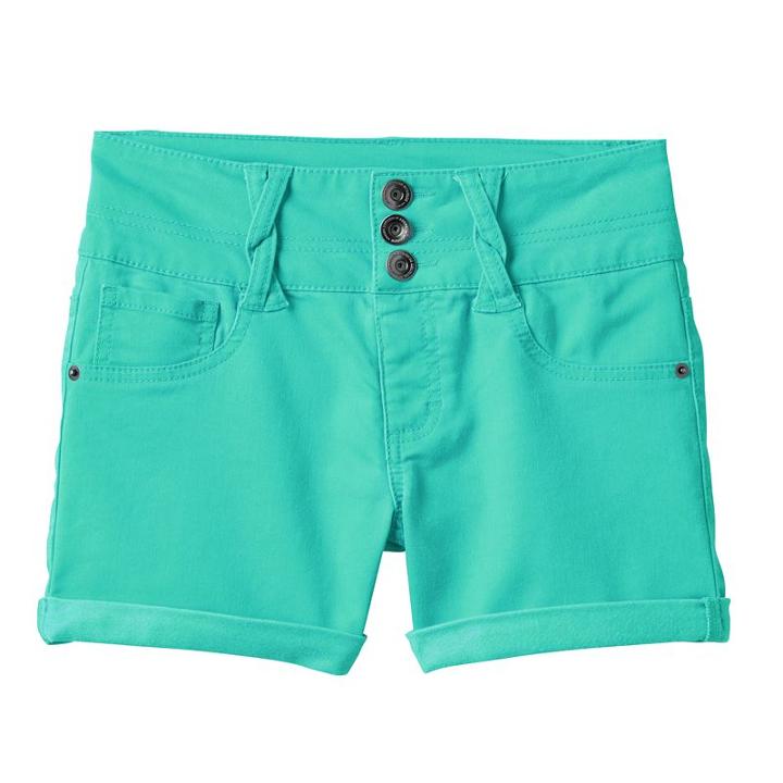 Girls 7-16 & Plus Size So&reg; Braided Belt Loop High-waist Shorts, Girl's, Size: 12, Turquoise/blue (turq/aqua)