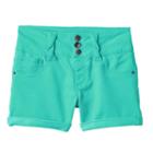 Girls 7-16 & Plus Size So&reg; Braided Belt Loop High-waist Shorts, Girl's, Size: 12, Turquoise/blue (turq/aqua)