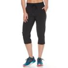 Petite Tek Gear&reg; Woven Straight Leg Capris, Women's, Size: Xl Petite, Black