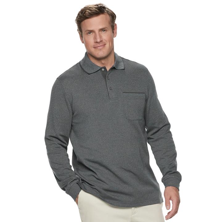 Big & Tall Van Heusen Flex Classic-fit Stretch Polo, Men's, Size: 3xl Tall, Grey