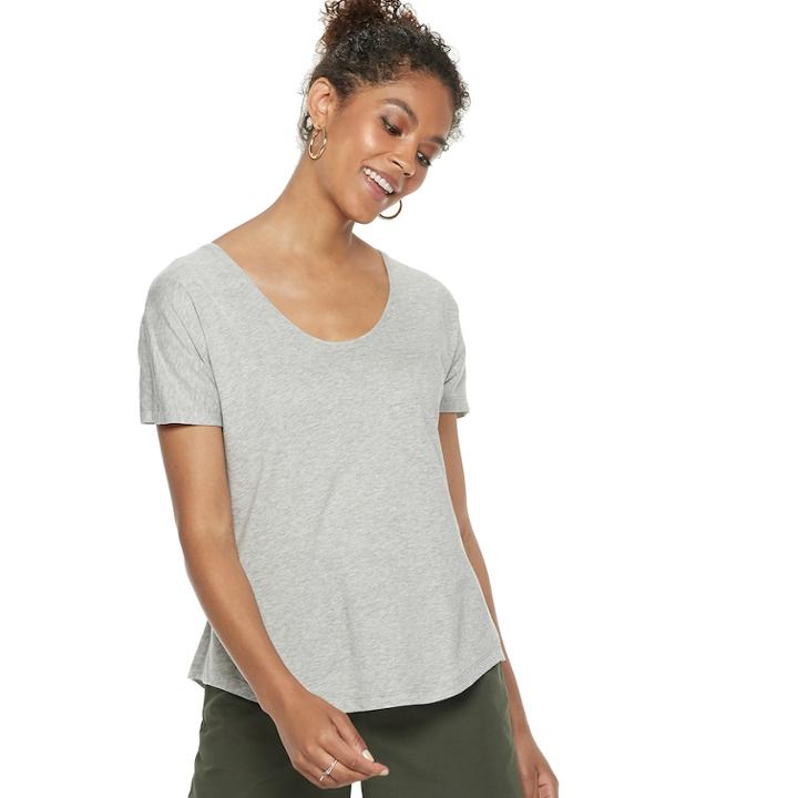 Women's Popsugar Essential Relaxed Tee, Size: Xl, Grey