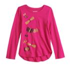 Girls 4-12 Jumping Beans&reg; Embellished Graphic Long-sleeve Tee, Size: 7, Red