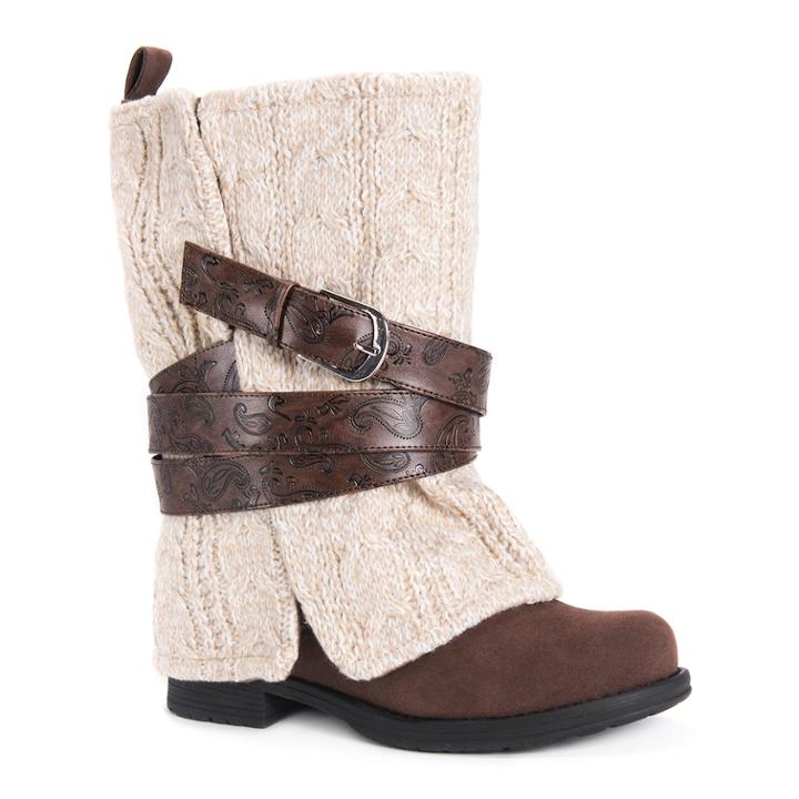 Muk Luks Nikita Women's Water Resistant Winter Boots, Size: 9, Brown