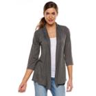 Women's Ab Studio Open-front Cardigan, Size: Small, Grey