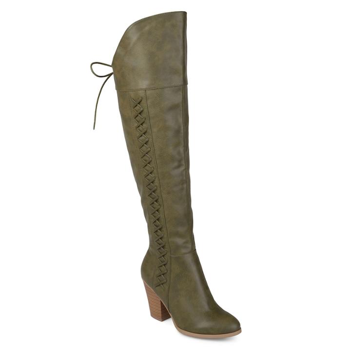 Journee Collection Spritz Women's Over-the-knee Boots, Size: Medium (8.5), Dark Green