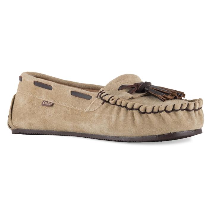 Lamo Women's Moccasins, Size: 7.5, Beig/green (beig/khaki)
